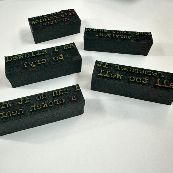 Maxi Moon | Quill Pen Lyrics | Foam Stamps - Set of 5