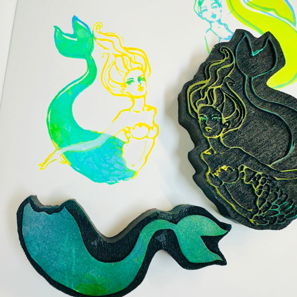 Jane Davenport | Mermaid 2 - Adella | Foam Stamps - Set of 2