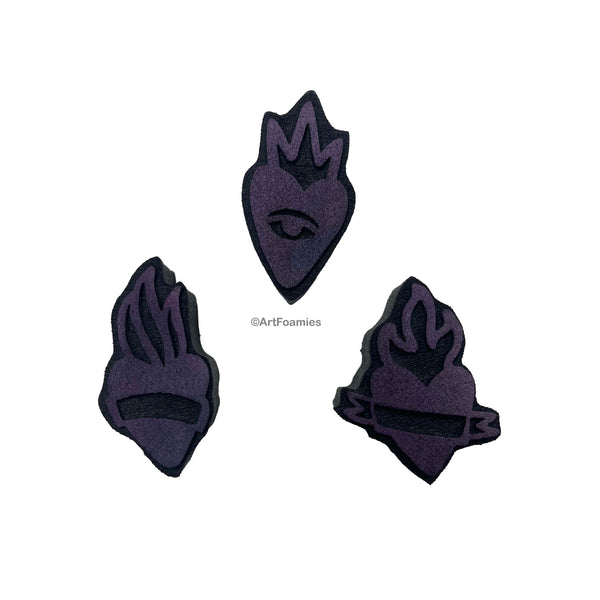 Kae Pea | Sacred Hearts Trio | Foam Stamps - Set of 3