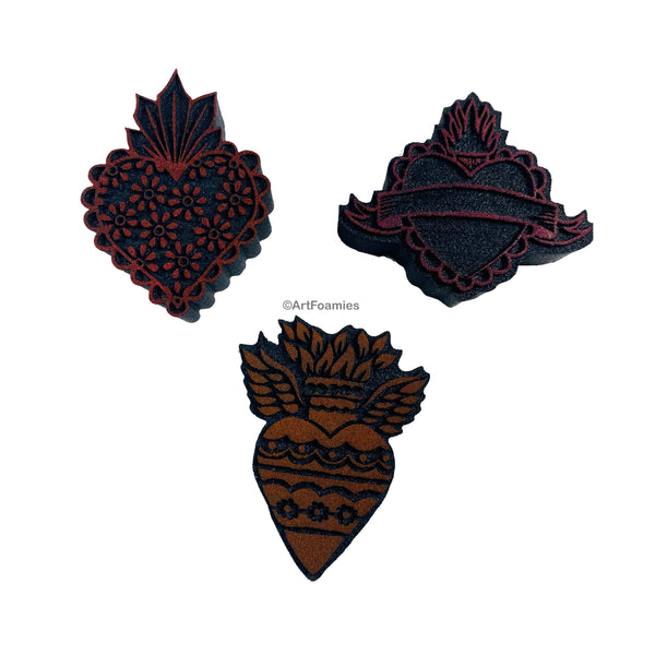 Crafty Chica | Corazones | Foam Stamps - Set of 3
