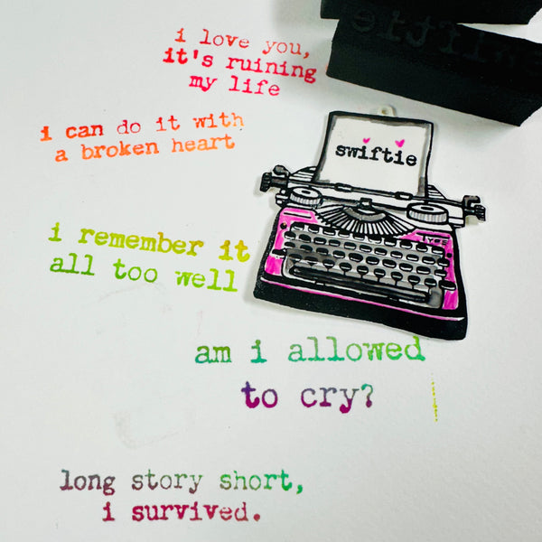 Maxi Moon | Quill Pen Lyrics | Foam Stamps - Set of 5