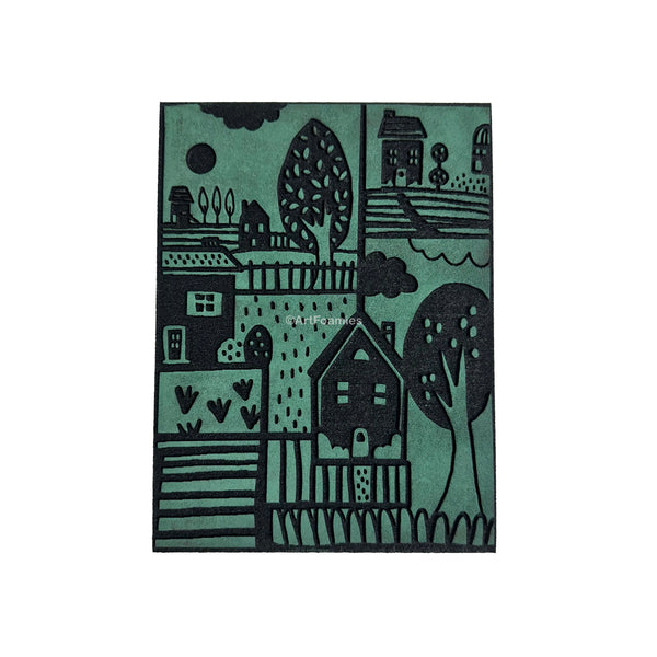 Kae Pea | Suburbia Imprint Pad | Foam Stamp