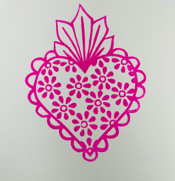 Crafty Chica | Corazon con Flores | Foam Stamp