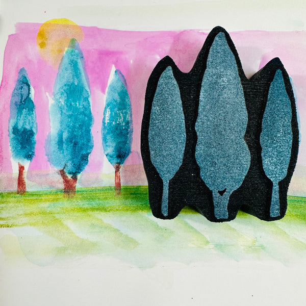 Kae Pea | Distant Trees | Foam Stamp