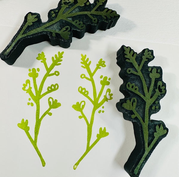 Kae Pea | Twin Twigs | Foam Stamps - Set of 2