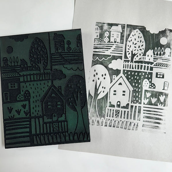 Kae Pea | Suburbia Imprint Pad | Foam Stamp
