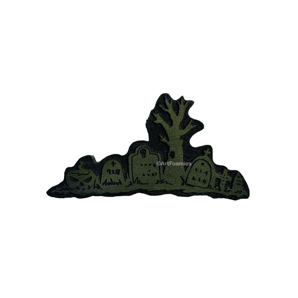 Kae Pea | Spooky Cemetery | Foam Stamp