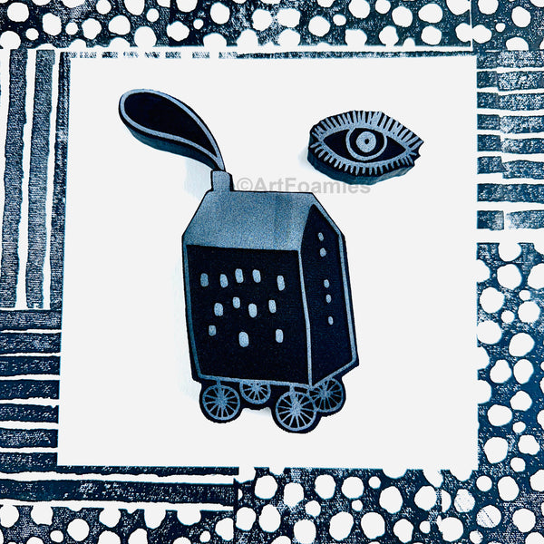 Danita Art | Dream House with Eye  | Foam Stamps - Set of 2