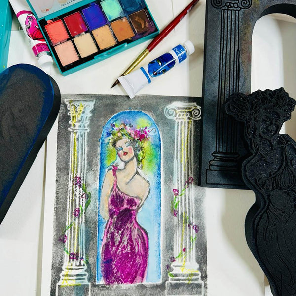 Jane Davenport | Aphrodite & Hera | Foam Stamps - Set of 2