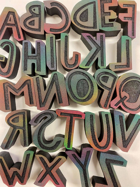 Balzer Designs | Shadow Alphabet | Foam Stamps - Set of 26