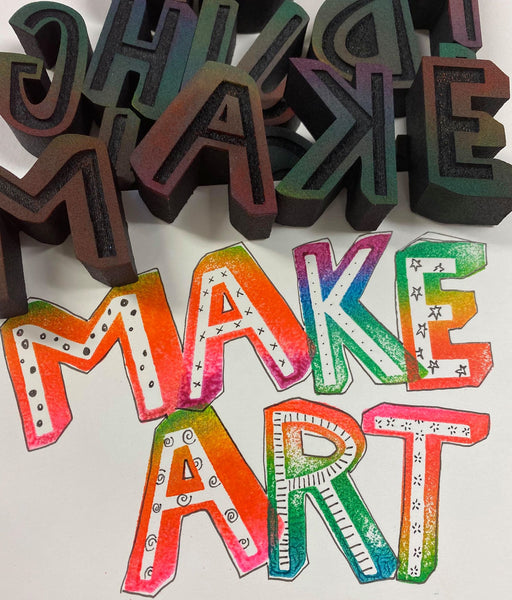 Balzer Designs | Shadow Alphabet | Foam Stamps - Set of 26