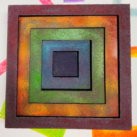 Kae Pea | Creative Concentrics Simple Square | Foam Stamps - Set of 5