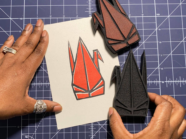 Sarah Matthews | Paper Cranes | Foam Stamps - Set of 2