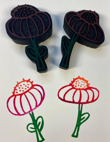 Sunny Carvalho | Funky Flowers | Foam Stamps - Set of 2