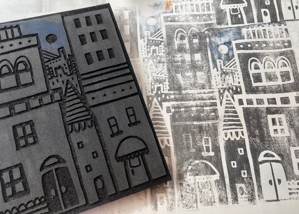 Kae Pea | Cityscape Imprint Pad | Foam Stamp