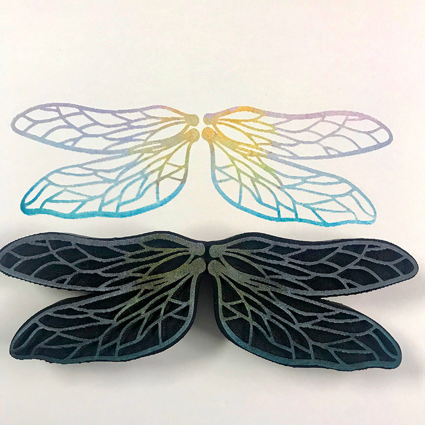 For You With Flowers / Dragonfly and Flowers Acrylic Soap Stamp