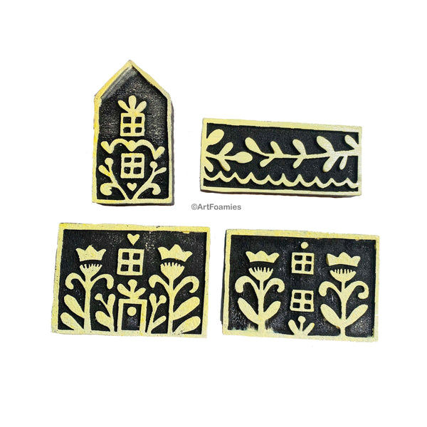 Jone Hallmark | Summer Cottage Kit | Foam Stamps - Set of 4