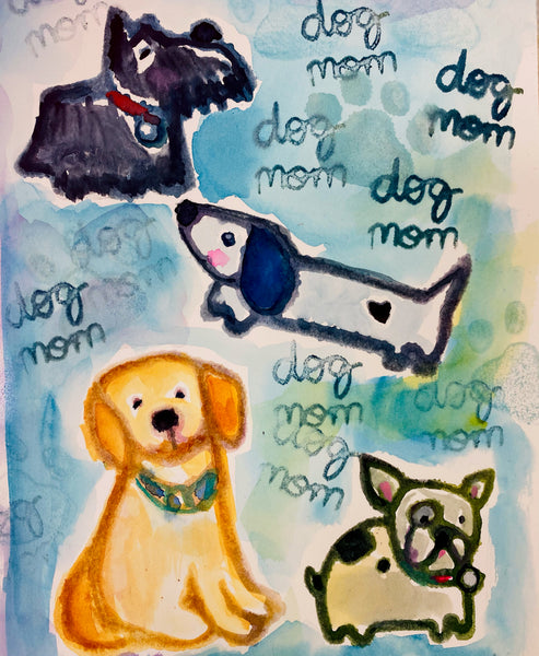 Kae Pea | Dog Mom | Foam Stamps - Set of 5