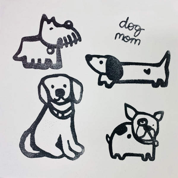 Kae Pea | Dog Mom | Foam Stamps - Set of 5