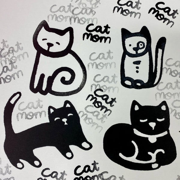 Kae Pea | Cat Mom | Foam Stamps - Set of 5