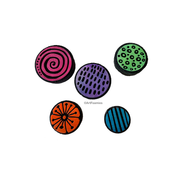 Kae Pea | Microcosms | Foam Stamps - Set of 5