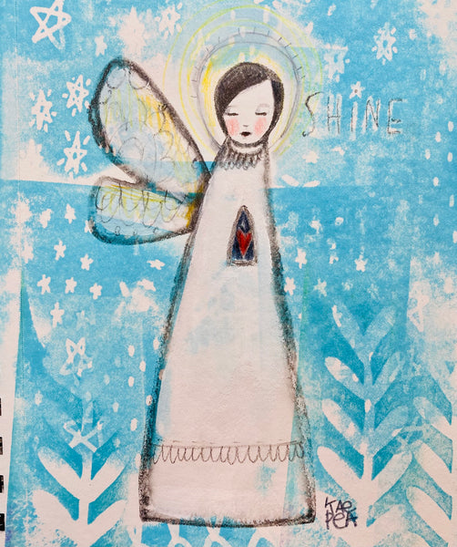 Kae Pea | Angelic Figure | Foam Stamps - Set of 2