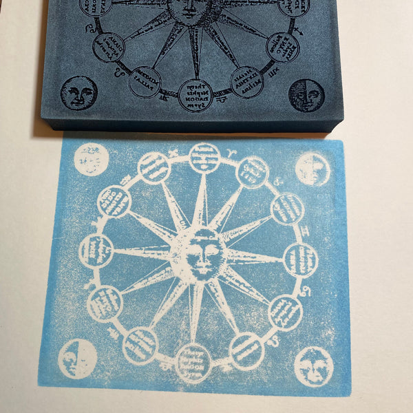 100 Proof Press | Sun and Moon Chart | Foam Stamp