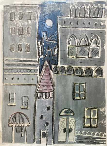 Kae Pea | Cityscape Imprint Pad | Foam Stamp