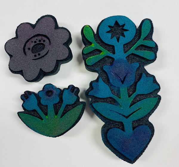 Jone Hallmark | Floral Trio | Foam Stamps - Set of 3