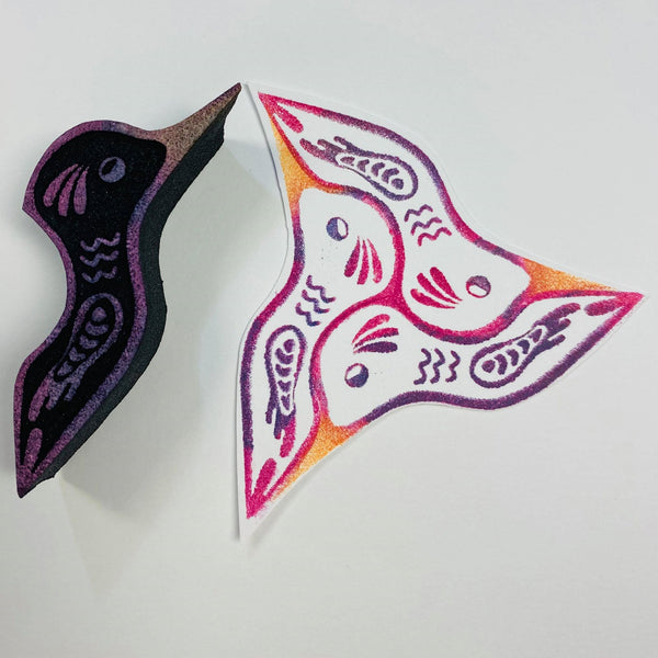 Marta Harvey | Hummingbird Tessellation | Foam Stamp