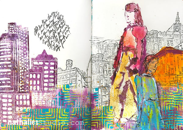 Nathalie Kalbach | Manhattan Positive & Negative | Foam Stamps - Set of 2