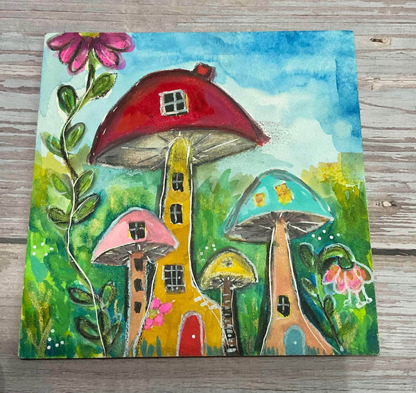 Wendy Aspinall | Toadstool Village | Foam Stamp