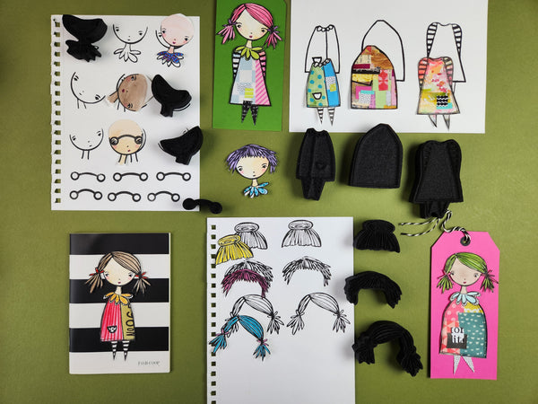 ArtFoamies by Connie Fong for Fodder School | Fodders Daughters Collection | Foam Stamp (Set of 10)