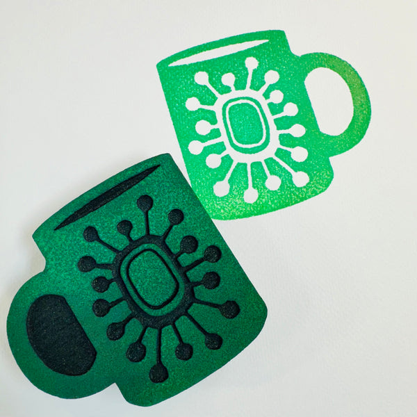 Christina Fidanza | Midcentury Modern Mugs | Foam Stamps - Set of 2