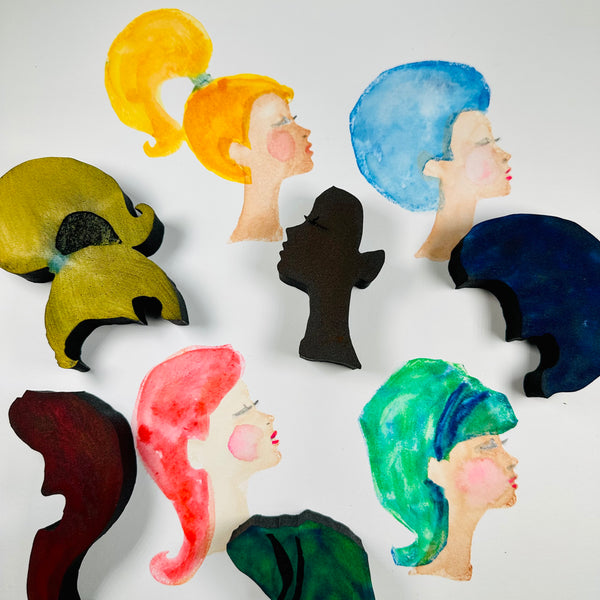 Jane Davenport | A-Muse-ing Wigs | Foam Stamps - Set of 5