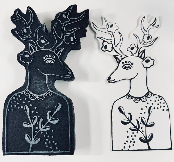 Megan Quinlan | Wolf & Deer | Foam Stamps - Set of 2