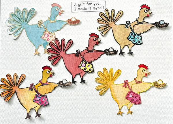 UnMundane Arts | Gifting Chicken | Art Foam Stamps (Set of 2)
