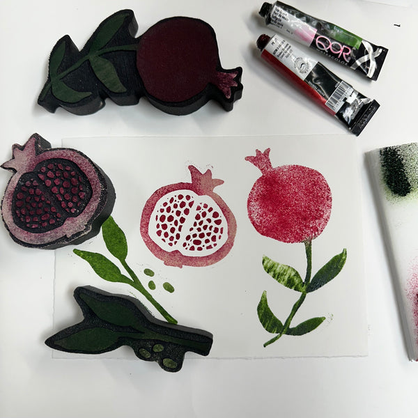 Kae Pea | Pomegranate | Foam Stamps - Set of 3