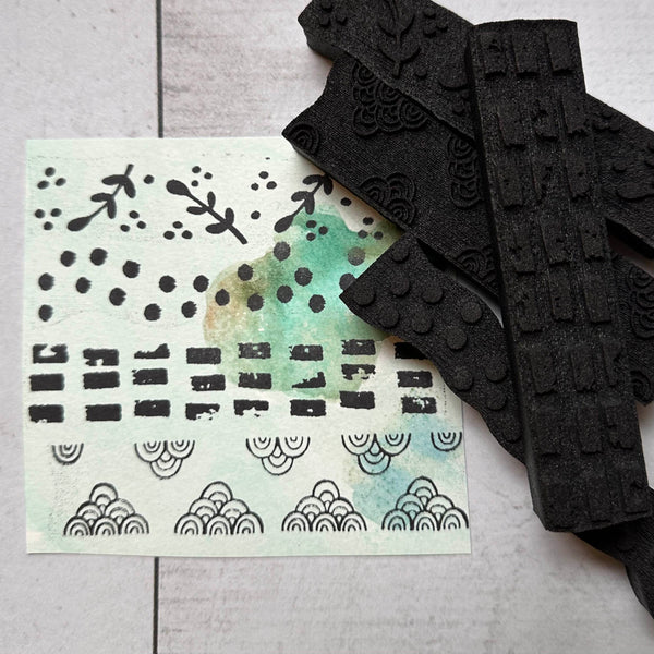 Megan Quinlan | Megan's Motif Strips | Foam Stamps - Set of 4