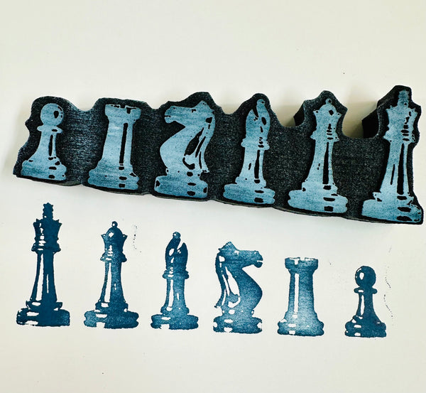 100 Proof Press | Chess Border | Foam Stamp