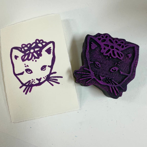 Kae Pea | Feline Face | Foam Stamp
