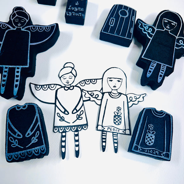 Kae Pea & Megan Quinlan | The Changels Set #1 | Foam Stamps - Set of 7