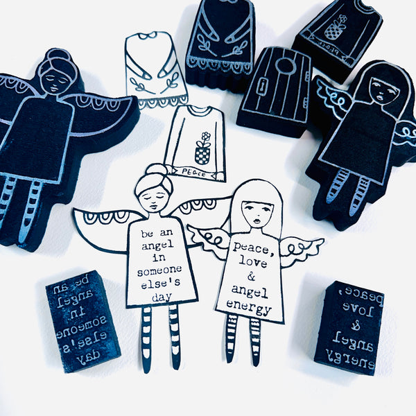 Kae Pea & Megan Quinlan | The Changels Set #1 | Foam Stamps - Set of 7