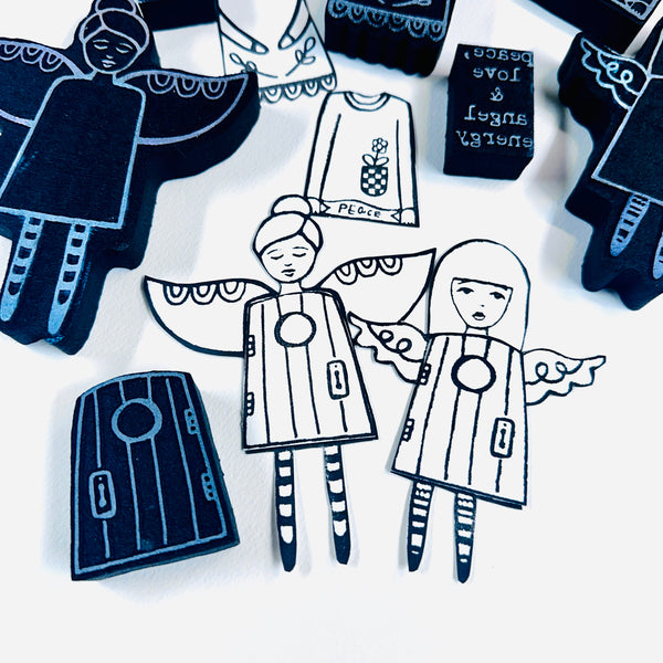Kae Pea & Megan Quinlan | The Changels Set #1 | Foam Stamps - Set of 7