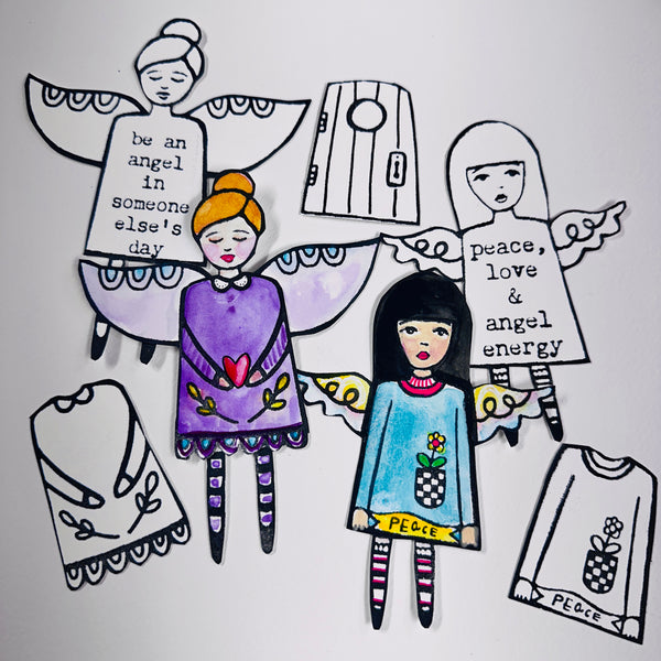 Kae Pea & Megan Quinlan | The Changels Set #1 | Foam Stamps - Set of 7