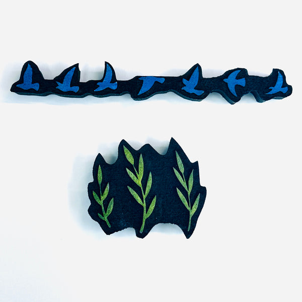 Kate McCurrach for Fodder School | Twigs and Tweets | Foam Stamps - Set of 2