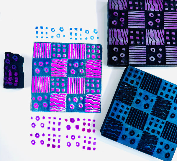 Sarah Matthews | Squares and Waves | Foam Stamps (Set of 3)