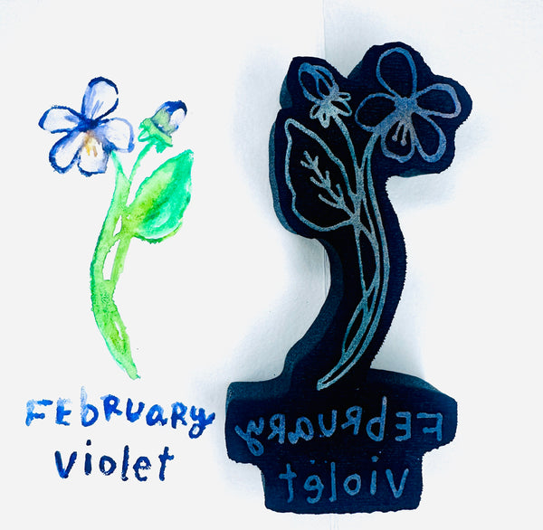 Kae Pea | Violet | Foam Stamp