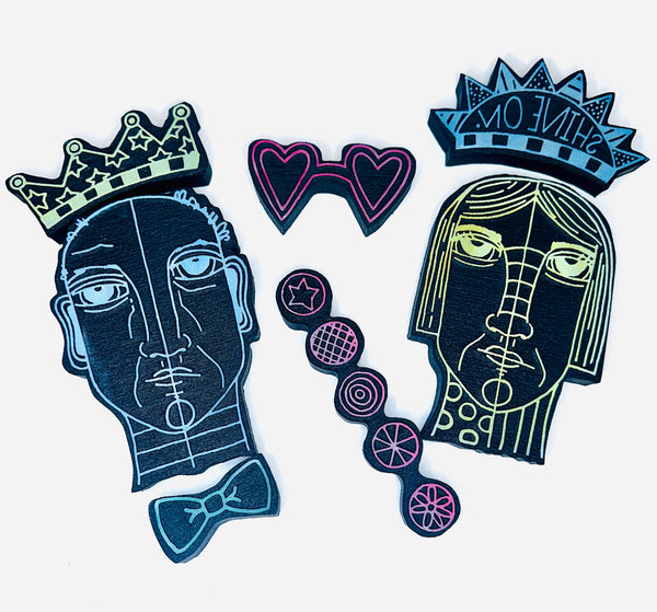 Dori Patrick | Split Heads Complete Set | Foam Stamps (Set of 7)