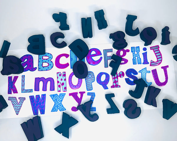 Heather Baley | Vintage Alphabet Set | Foam Stamps